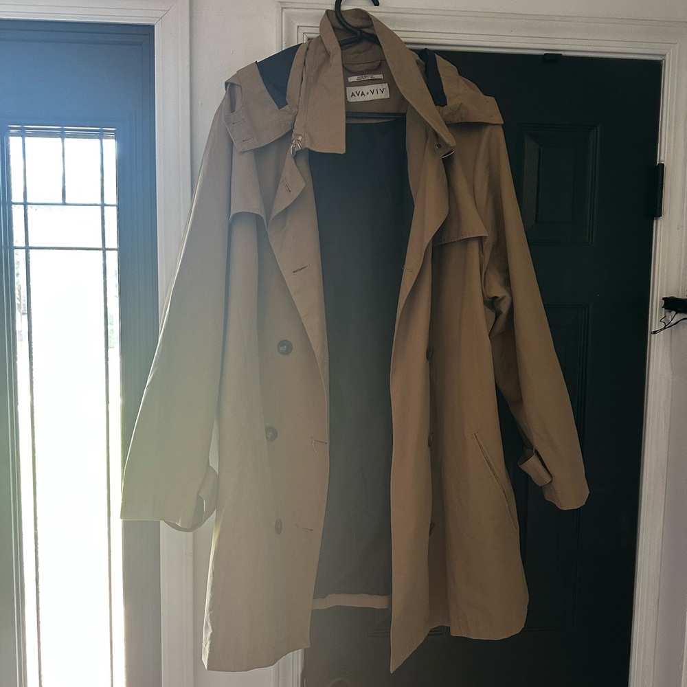 Ava & Viv Beige and Dark Blue Jacket